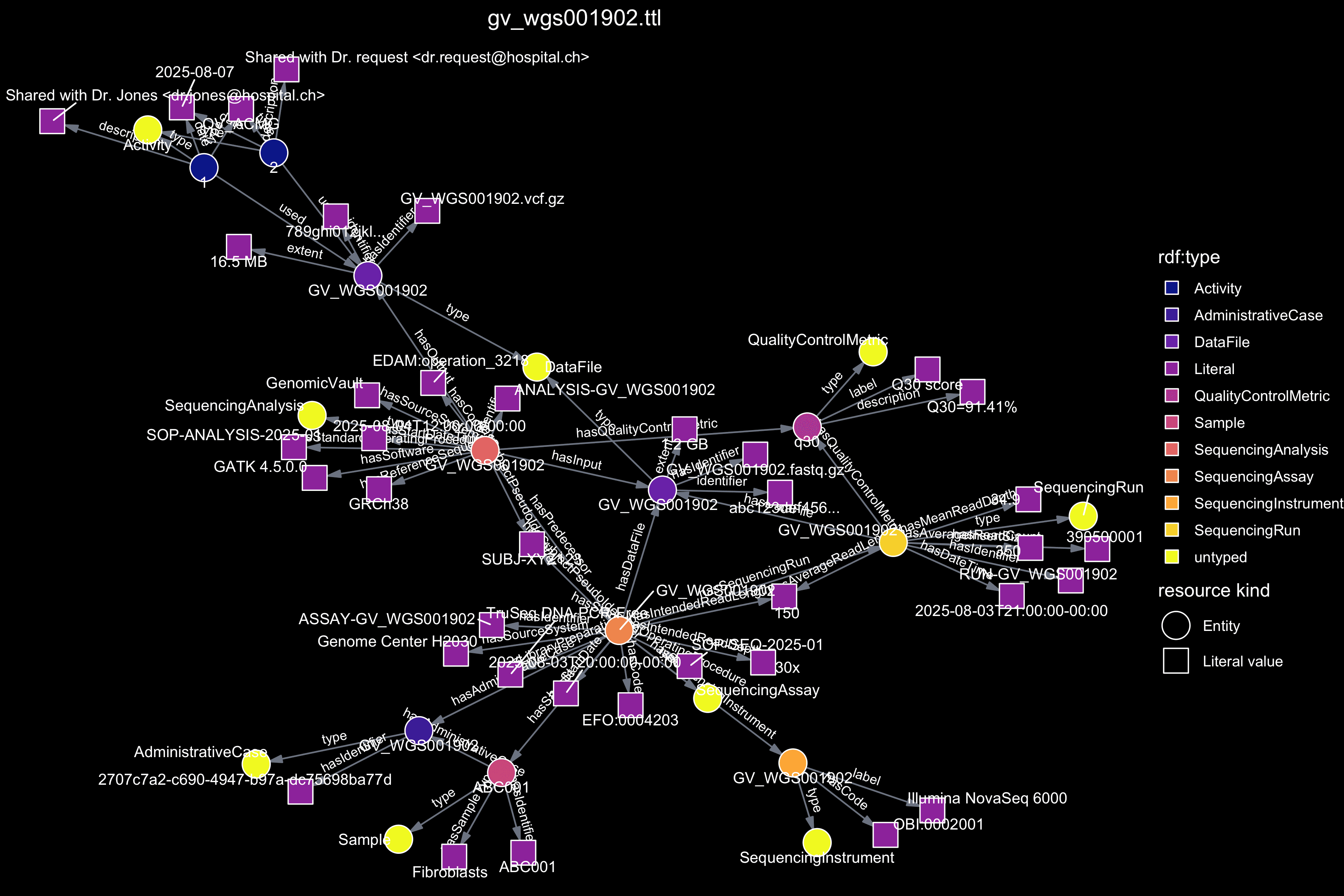 metadata graph, literals shown, static